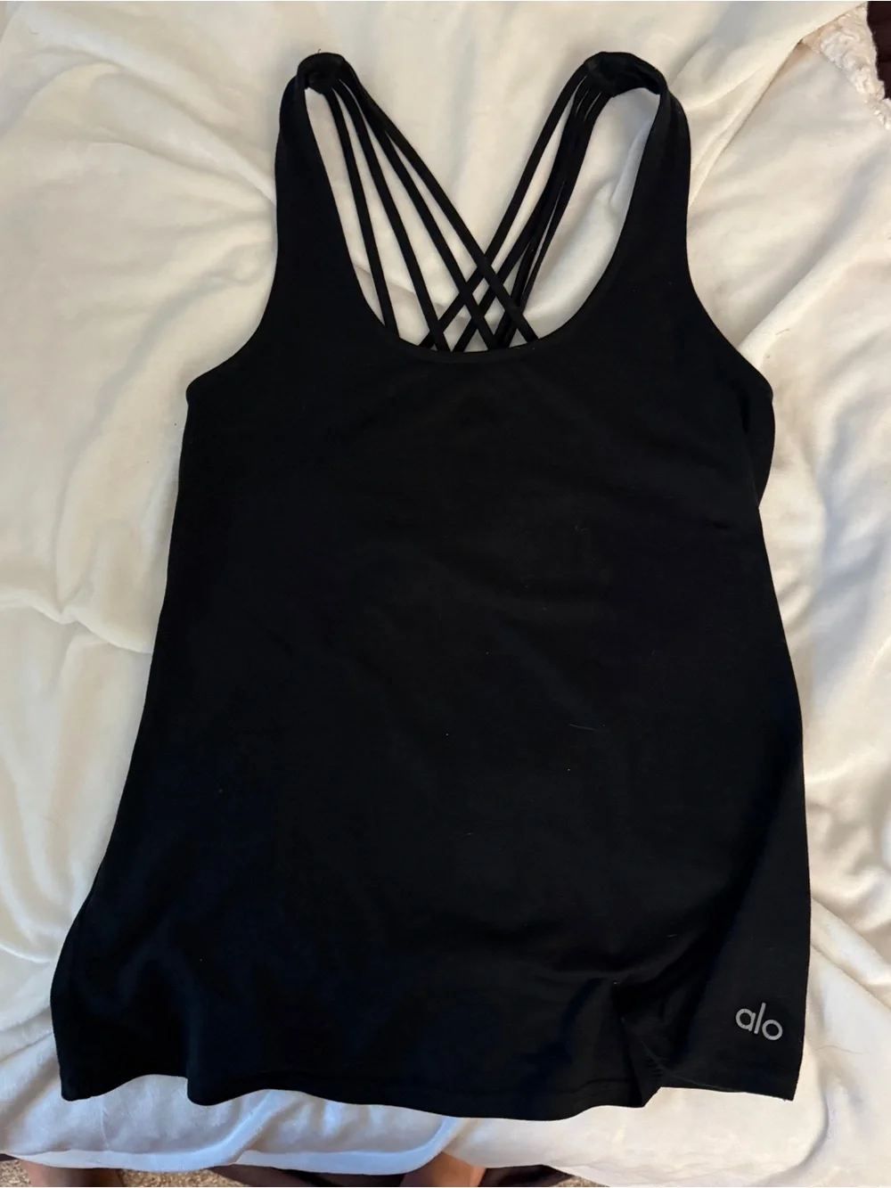 Alo Yoga black tank top